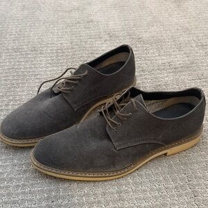 The Rail Dark Gray Canvas Oxfords